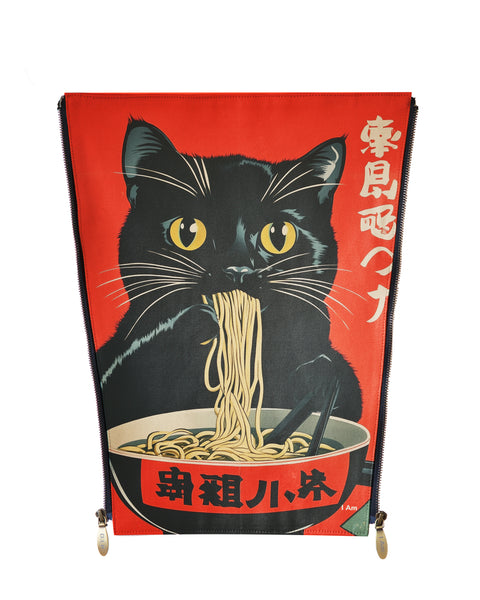 Japanese - Cat eating ramen